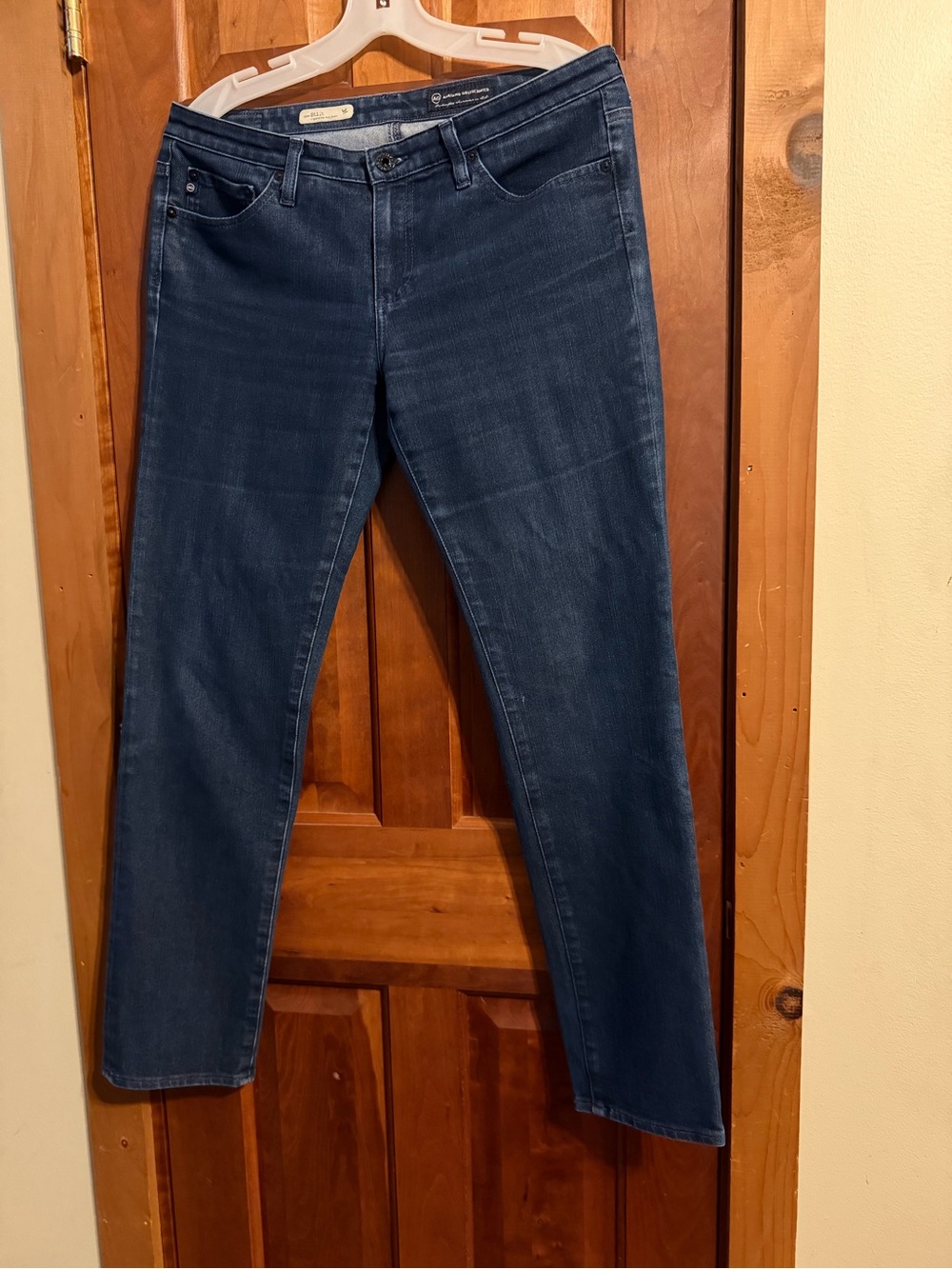 AG Dark Blue Women's Slim Straight Jeans
